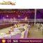 Foshan led remote control half moon stainless steel wedding table