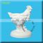 ceramic bisque hen figurine