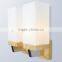 Indoor Wood Wall Light, Beside Wall Light Wall Scone for Corridor, Room, Hotel, Wooden Base Glass Shade