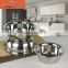 wholesale stainless steel mixing bowl/kitchenware bow set/curved lip and flat base bowl