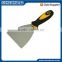 6'' Mirror Polished Stiff Stainless Steel Blade and Dual Color Soft Grip plastic handle Scraper putty knife Paint Tools
