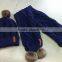 Fashion Wool Knitted Winter Faux Fur Pompoms Hat Scarf Set