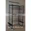 floor double sided wire shelving display rack with strong capability