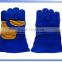 Chinese good quality blue leather gloves for welding work