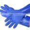 blue double coated Gloves made in China