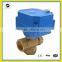 3 way motorizd water ball valve T flow for solar water system brass hot water control