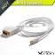6FT white color mini displayport male to DVI male cable