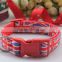 England National Flag Pattern Nylon Webbing Pet Collar with Ribbon Surface