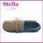 custom leather sneaker double color rubber safety casual shoes for man