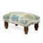 Natural Livings Cotton Printed Rug Upholstered Footstool