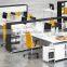modern open design 6 person workstaions customized wooden office workstations desks