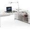 French white color office furniture executive desk and chair with return table(FOH-N1818-2)