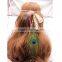 Feather Headdress Boho Carnival Headpiece Headband Braided Hairband Gypsy Gatsby