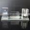 High Quality Crystal Office Set With Card & Pen Container