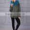 Solid Color Fox Fur Lined Parka With Real Raccoon Fur Hood Collar Supplier's Choice