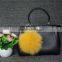 Fancy New Arrival Fox Fur Ball Keyring Luxurious Wholesale Fox Fur Mini Keychain for car kry/handbag