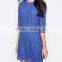 women's fashion designer one piece dress, latest dress designs for ladies blue colour dress