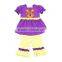 2016 purple dress ruffle pants back to school clothing football tiger applique cute girls outfit boutique children clothes