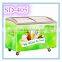 Top open sliding glass door chest freezer, display chest freezer