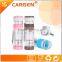 High quality double wall infuser glass water bottle with silicone sleeve