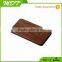 Hot sell in world portable mini 4000mah wood power bank slim battery charger for mobile phone