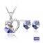OUXI 2015 Hot Sale New Style jewelry set fashion made with Crystal S-2062