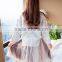New Fashion Women Girls Mesh Knee Length Multilayer Pleated Casual Solid Sweet Skirt