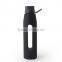 2015 Hot Selling Product Voss Water Glass Bottle Wholesale with Silicone Sleeves Reusable Glass Water Bottle