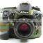 Custom design silicone rubber camera cover case for Nikon D7100 7200 with different colors