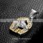 Jingli Jewelry Horse Head Pendant 316L Stainless Steel Diamond-encrusted Horseshoe Pendant(GH-016)