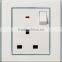 CE Certificated White PC Electric Switch and Socket One Gang on off Switch 250V 13A