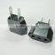 Hot sale 2016 China  Europe to Japan Korea american plug adapter and socket, 250v to 125V plug adaptor ce