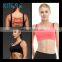 Kiteng 2016 sports bra with crisscross contrast color straps wicking fabric and padding Office In United States small minimum