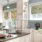 Affordable modern home kitchen cabinets with Artificial stone top,island