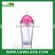 Diamond plastic straw mug