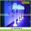 Battery operated PE plastic water-drop shape floor lamp with LED light illuminated multi colors