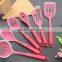 CK-3121 Food Grade FDA & LFGB 6pcs Gadget Silicone Kitchen Cooking Tools Set Eco Silicone Kitchen Utensil Set With PP Handle