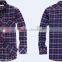Men's 100% cotton twill plaids flannel fashion shirt with long sleeves