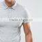 Custom Short Sleeve Two Button Placket Grey men's Cotton/Spandex 200gsm Casual Slim Fit Anti Shrink Polo T-Shirt