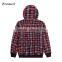 2017 oem service factory windproof plaids warm bomber men polar fleece coat