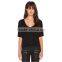 Ladies' wholesale sexy t shirt wide neck wonder woman t shirt