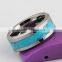 popular style red diamond gemstone titantium rings women loved titanium finger rings for engagement party 2016
