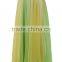 women high waist beautiful long maxi layer Light Green contrast color skirts
