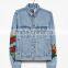 2017 Custom High Quality Embroidered Denim Jacket,jean Jacket Men Denim