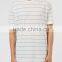 Custom Mens White off Black Stripes t Shirts 100% Cotton Summer Wear T-shirts for Man