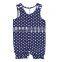 2017 Strip Design Cotton Seersucker Knit Baby Pom Pom Romper Children Kids Romper