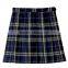 Wholesales Short Design Schools Uniform Skirts Blue Plaid School Girl Skirt