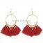 XP-TE-2170 Handmade Tassel Seed Bead Lady Fashion Colorful Earring