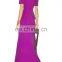 latest fashion purple evening dress front slit purple crepe evening gown, evening dress  china