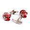 Red color men's cufflink fashion hardware jewelry make metal knot cufflinks  wholesale cufflink jewelry